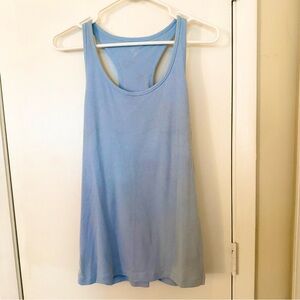 Gap Light Blue Cami Tank With Built In Shelf Bra Sz L EUC